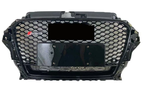 Parrilla de parachoques delantera negra Henycomb para Audi A3 2013 2016 S3 RS3 - Imagen 6 de 7