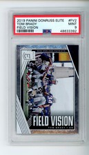 2019 Panini Donruss Elite Football Tom Brady #FV-2 Field Vision /299 PSA 9