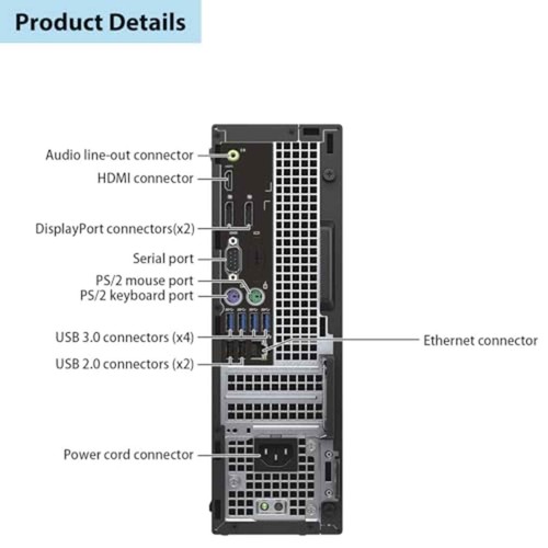 DELL Optiplex 7050 micro mini Business Desktop Core i3 TINY 4GB RAM I - Picture 4 of 7