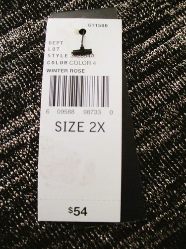 Alyx Plus Size 2X winter rose viscose/metallic long sleeve pullover sweater - Picture 10 of 12