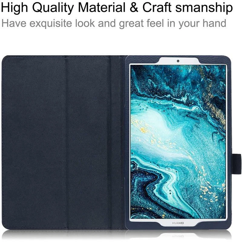 Premium Flip PU Leather Book Case For HUAWEI MediaPad M6 8.4 Inch Tablet Cover - Image 4 of 4