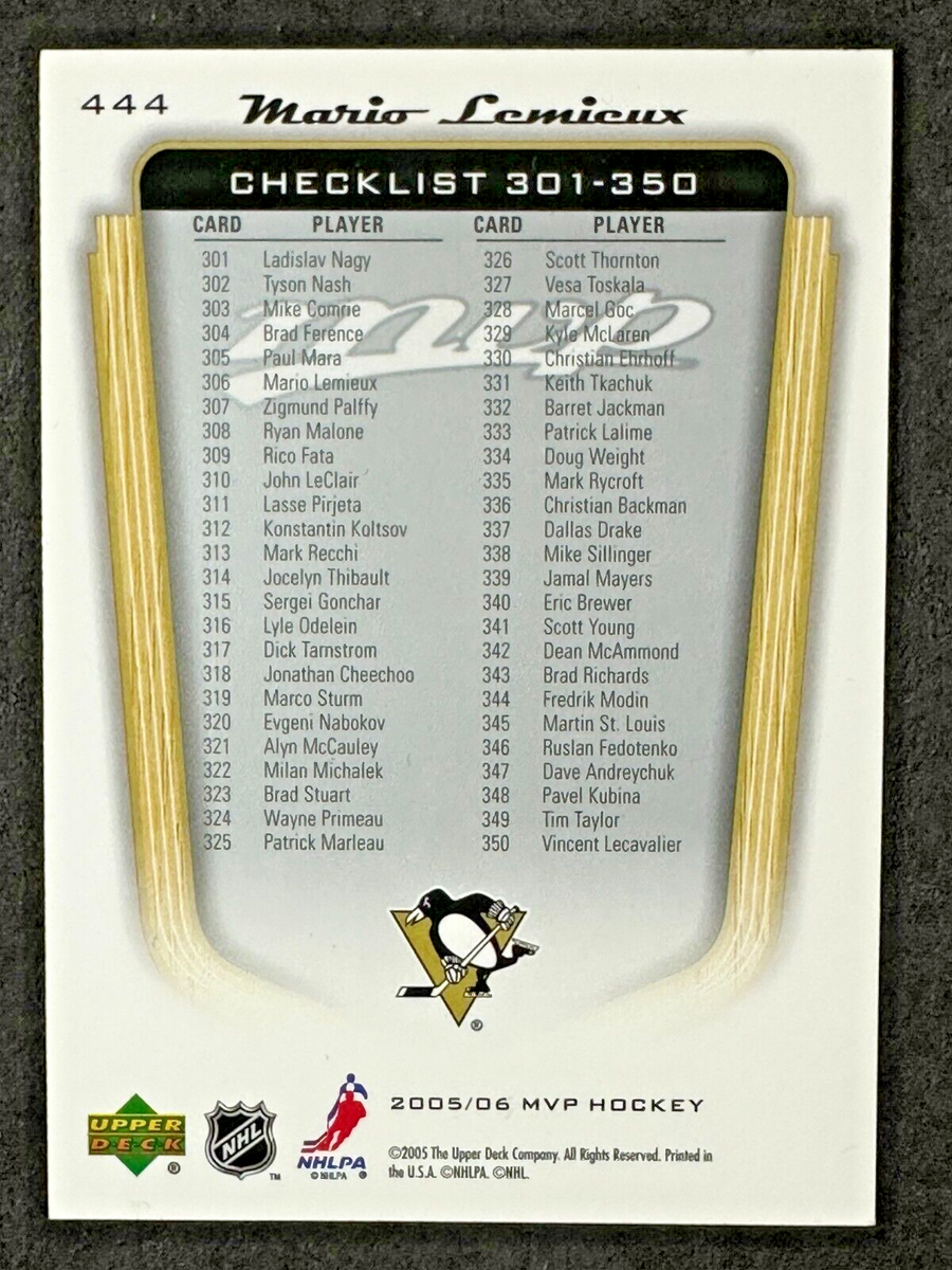 Mario Lemieux CL 2005-06 Upper Deck MVP #444 Pittsburgh Penguins