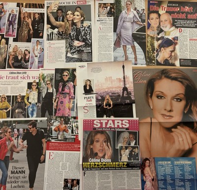 CELINE DION   40 x teilige  Sammlung, Poster, Artikel   '90 - '22   Set 2