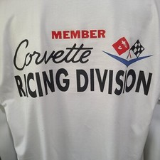 DRAG/GASSER/MIDGET/HARDTOP/NASCAR Vintage Race T-shirt CORVETTE RACE DIVISION