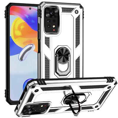 Cover Armatura Anello Magnetico GOKEN Cover Per Motorola Edge 60 Fusion, Custodia Armor, Antiurto In Con Bumper Silicone & Retro In PC, Anello Magnetico Integrato - Verde Honor 400 Pro Lite Cover