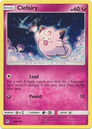 Clefairy - 38/68 - Common Sun & Moon: Hidden Fates Pokemon Card - Picture 1 of 1