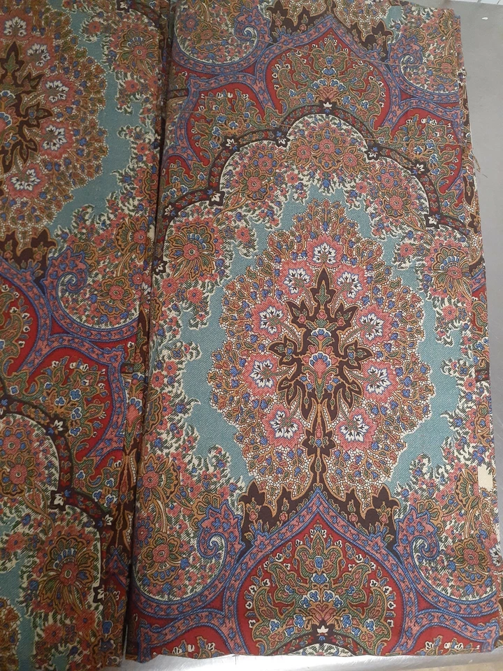 Ralph Lauren Emerson Paisley Pair of Lined Drapes-86"Long 5 Pairs Available-1990 - Image 4 of 4