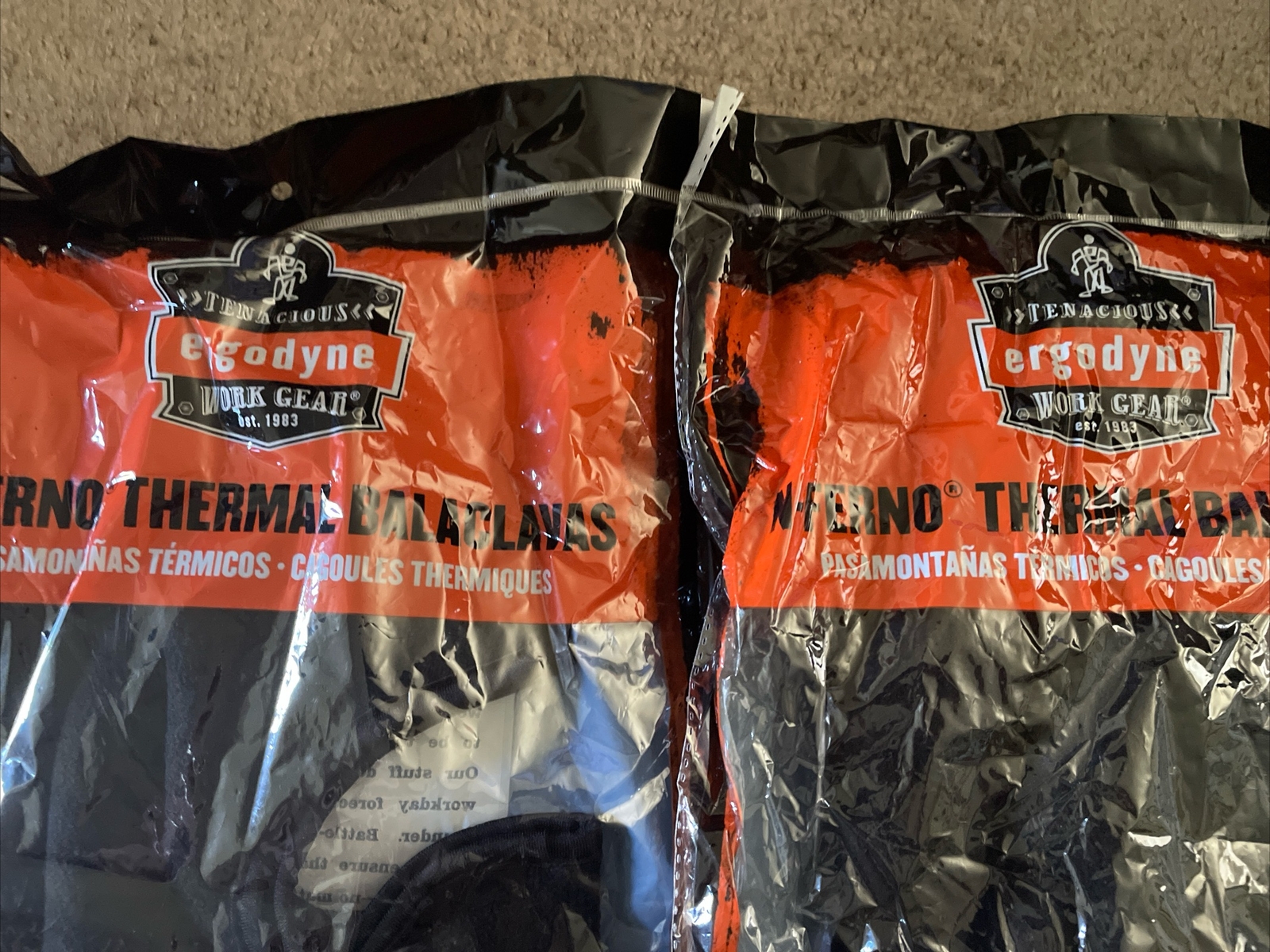 Balaclava, Winter Face Mask, Thermal Black Fleece, Ergodyne N-Ferno 6821 X 2