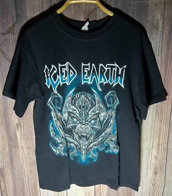 Iced Earth Jon Schaffer Heavy Metal Black T Shirt Medium