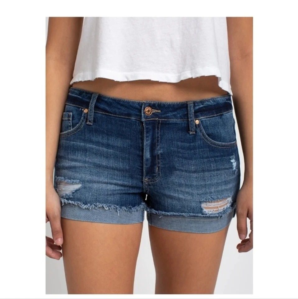 Celebrity Pink The Honey 短短裤中腰尺寸 1/25厚颜无耻仿旧 — 第 2/4 张图片