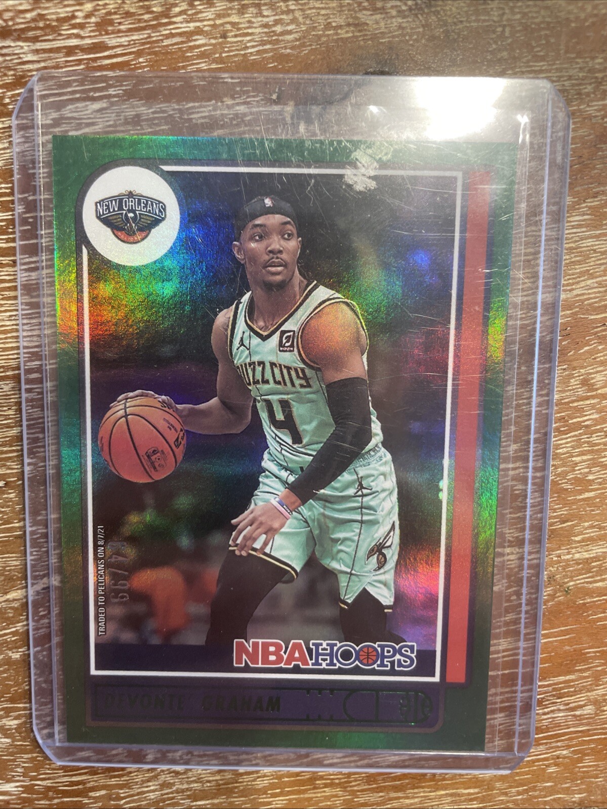 2021-22 Panini NBA Hoops DEVONTE' GRAHAM #180 Green Holofoil /99-Pelicans