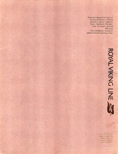 Vintage 1985 Royal Viking Sea Cruise Ship Dinner Menu Mediterranean Cruise - Picture 3 of 3