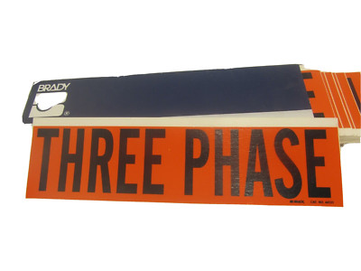 Brady 44131 Three Phase Stickers Large (Box of 25 stickers)