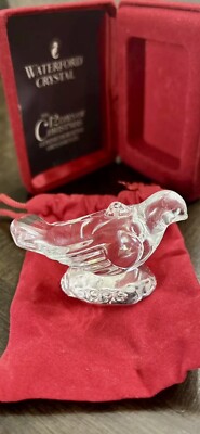 WATERFORD CRYSTAL 1996 12 DAYS OF CHRISTMAS TURTLE DOVE ORNAMENT MIB DATED
