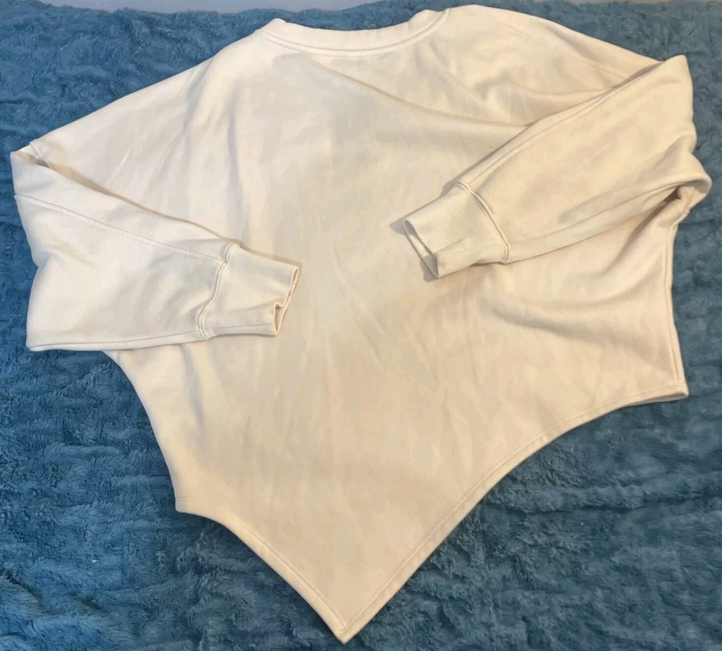 Fabletics V Neck Pullover Asymmetrical Fleece Swe… - image 2