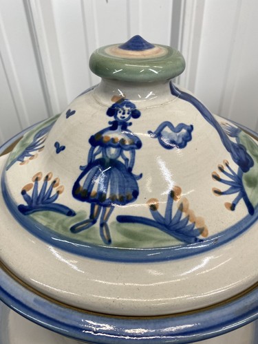 M.A. Hadley Soup Tureen 14" Base Plate 13" Tall FARM House Animals REPAIRED LID - Picture 3 of 17