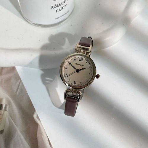 Round Dial Wristwatch Retro Watches Creative Quartz Watch Women - Picture 6 of 12