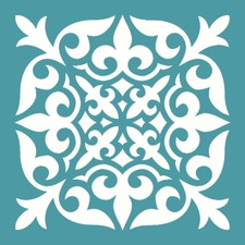 REUSABLE STENCIL 10216 U 12"x12" Mosaic Tile design Mylar Stencils