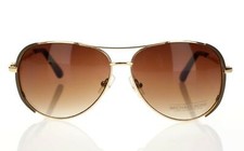 Michael Kors 161758 Woman's M30001S 717 Collection Gold Pilot Sunglasses 60mm