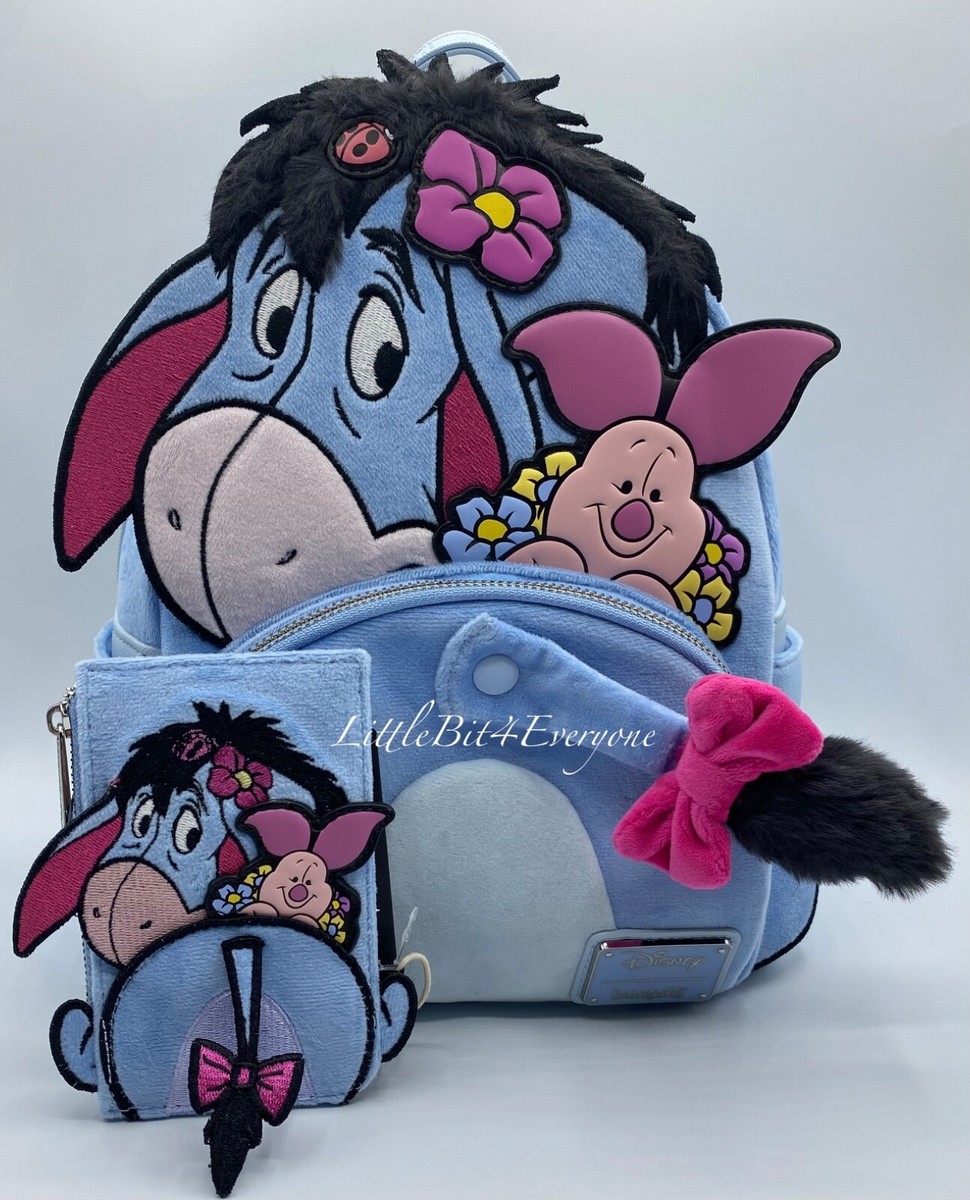 NWT Loungefly Winnie the Pooh Faux Fur Eeyore & Piglet Mini  display picture 3