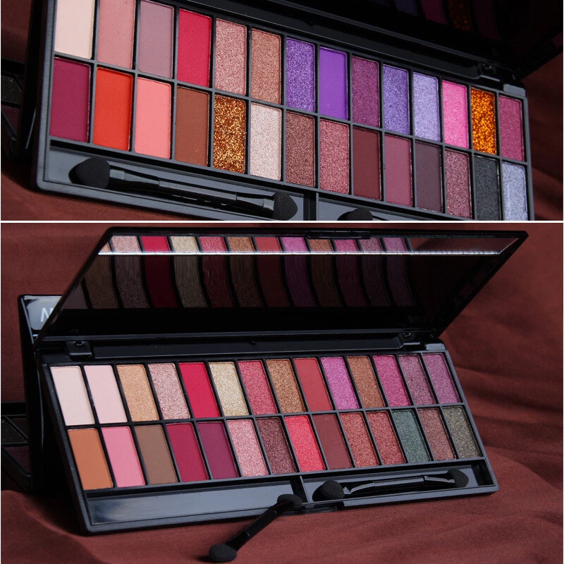 New 28 Color Matte Pearly Eyeshadow Palette Warm Natural Glam Look Shadow Pallet - Image 4 of 4
