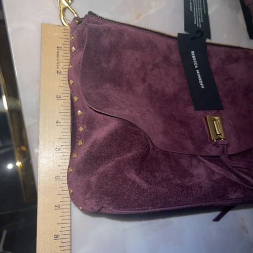 Rebecca MinkoffDarren Top Zip Suede Convertible Shoulder Bag - Picture 10 of 16