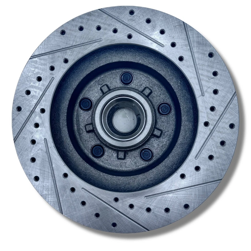 Роторы 63-87 Chevy C10 5x5 с отверстиями и прорезями (пара) 1,25 дюйма - Изображение 3 из 4