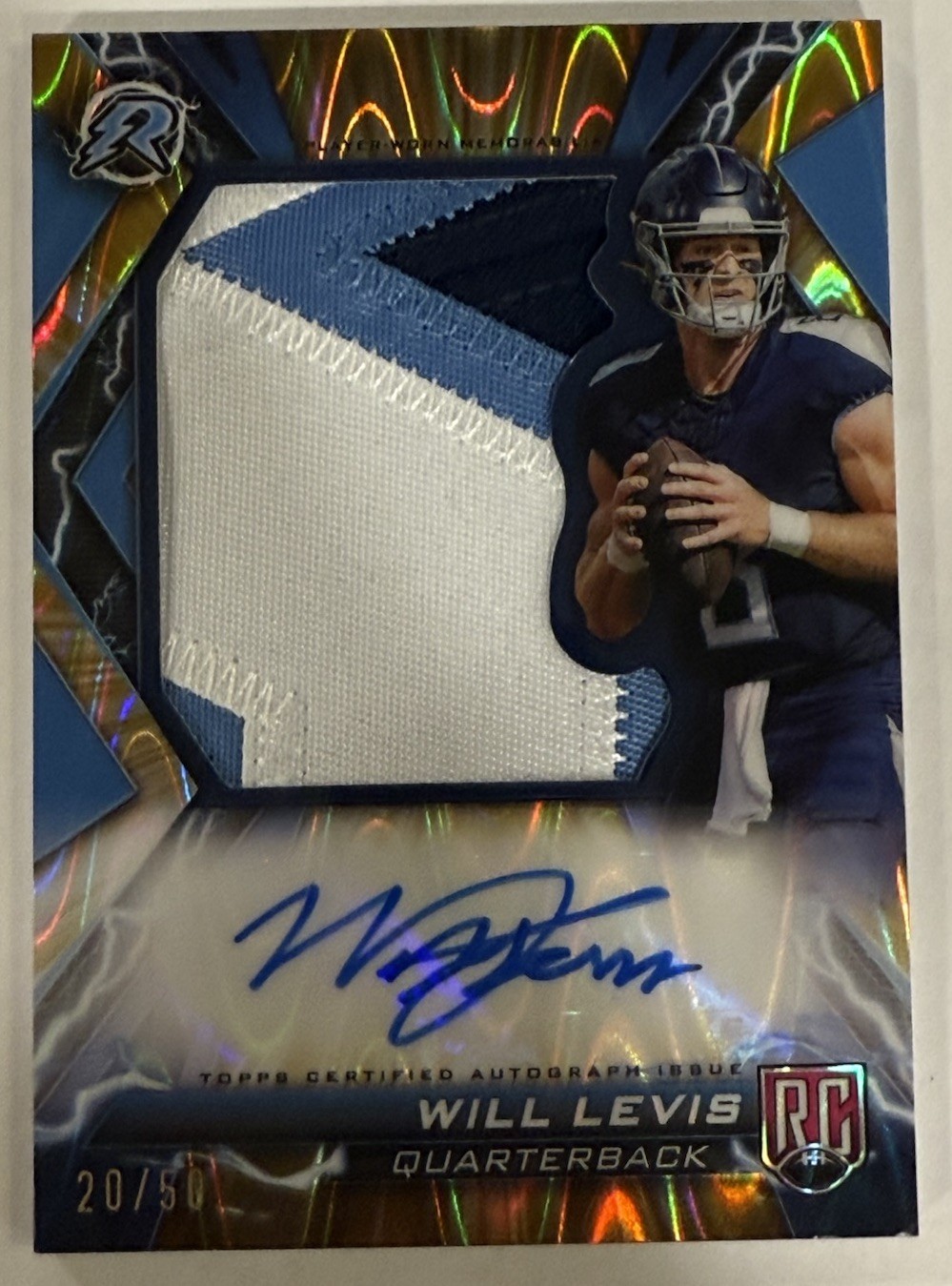 Will Levis Topps Composite Resurgence Patch Autographs #RPAWL Base