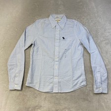 Abercrombie Kids Boys XL Muscle Fit Striped Button Down Shirt Long Sleeve