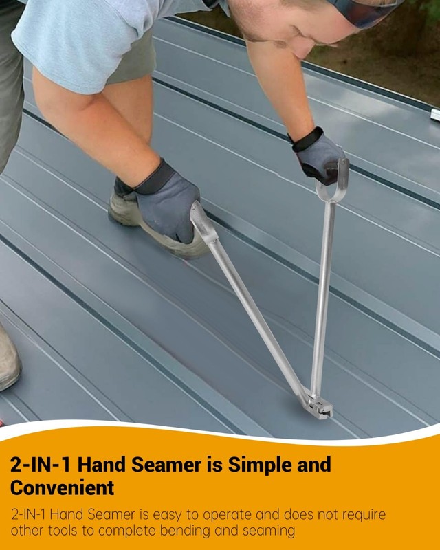 2-in-1Standing Seam Roofing Hand Seamer Tools, Metal Roofing Hand Seamer is S...