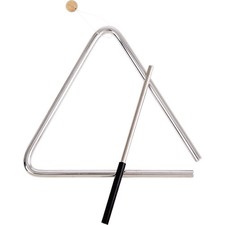 Toca Triangle 8 in. 8 in. heavygauge steel includes beater with rubber handle