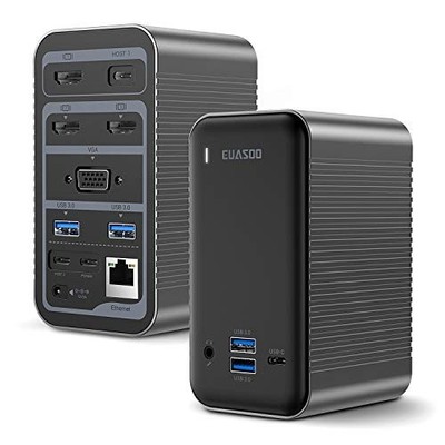 EUASOO Docking Station USB-C 4K 15-in-1 Docking Station ES-DC004 - [BLACK]
