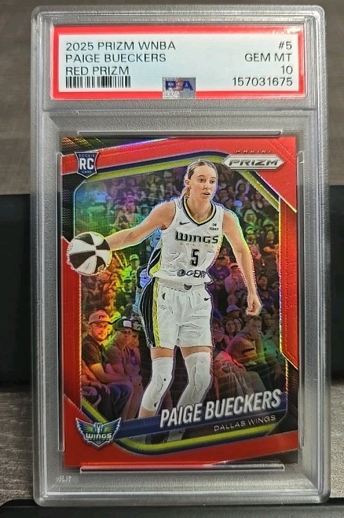 2025 Panini Prizm WNBA Paige Bueckers #5 Red Prizm /299 RC PSA 10 Dallas Wings