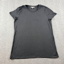 Juicy Couture Black Short Sleeve Crew Neck T-Shirt Women's L Large Made in USA