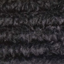1/4 yd 340H Black INTERCAL 5/8" Med. Dense Heirloom Finish Mohair Fur Fabric