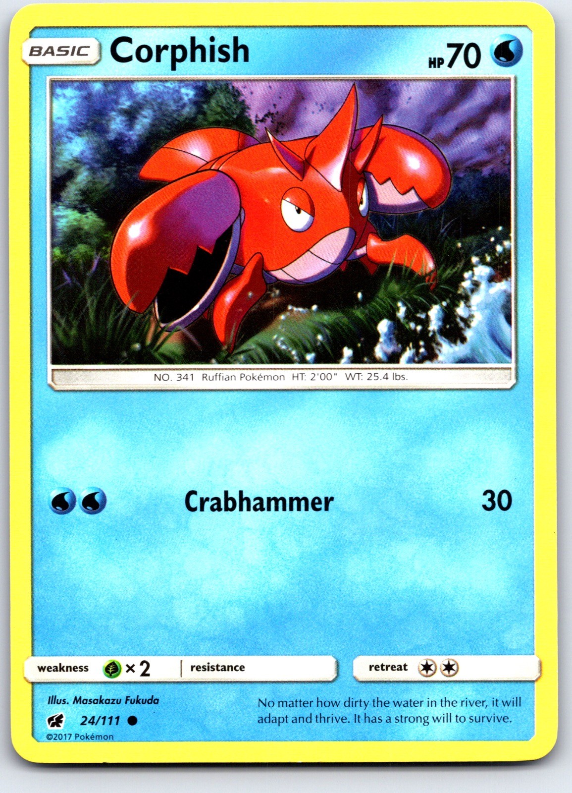 Corphish 24/111 Common Crimson Invasion Pokemon Lightly Played