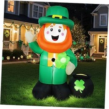 5FT St. Patricks Day Inflatable Outdoor Decorations LED Lighted St. Patricks