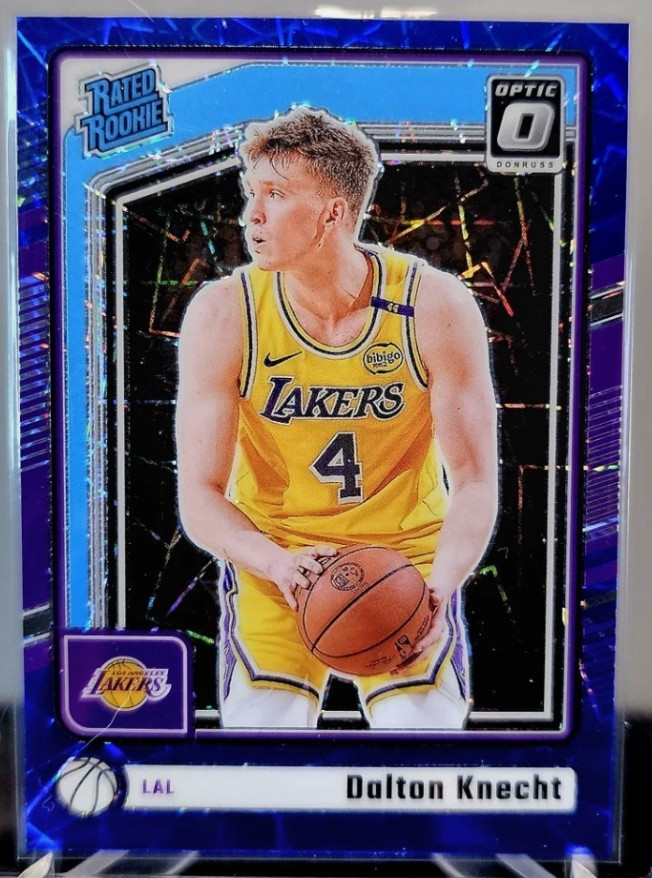2024-25 DONRUSS OPTIC Rated Rookie Dalton Knecht #256 Blue Velocity Prizm Lakers