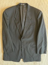GIORGIO ARMANI LE COLLEZIONI Made in Italy Vintage Black Wool Blazer Size 44 L