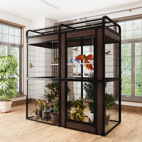 Extra Large Metal Aviary Bird Cage for Parakeet Macaw Parrot Budgies ...