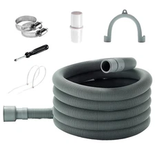 Universal Washing Machine Drain Hose Extension - 10 Ft Washer Discharge Hose ...