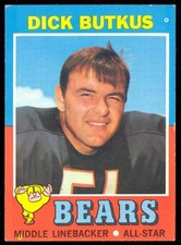 TOPPS 1971 25 DICK BUTKUS HOF