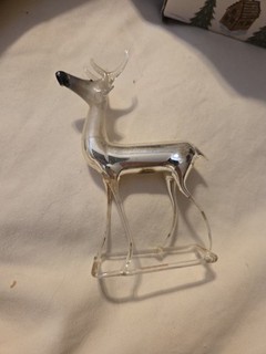 Bimini Mouth Blown Mercury Glass Deer Reindeer Germany Antique 4.5"