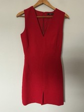 Mango Size Small Red Sleeveless Shift Dress Excellent Condition