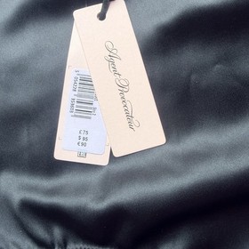Agent Provocateur Nikita Black Satin Bra & High Waist Brief Set Size 34C UK 8