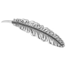 Western Lifestyle Barrette Antiqued Feather 