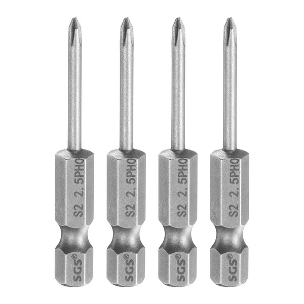 "4X PH0 Kreuzschlitz-Bit FüR 1/4\" Sechskantschaft 5Cm Lang Magnetisch"-image