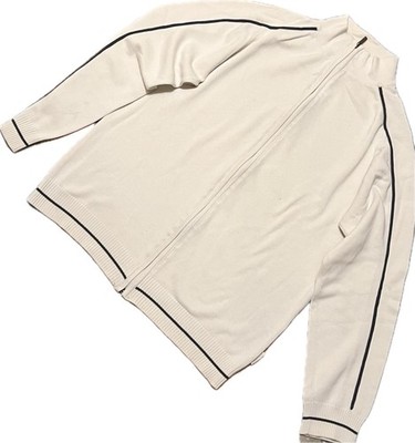 Retro Rare Vintage M/L White Sweatshirt Logo Golf / Tennis Mock Collar Zip Minim