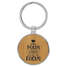 Enthoozies Hocus Pocus Coffee Helps Me Focus Laser Engraved Leatherette