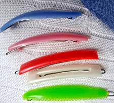 9 Vintage 70/60's Hair Tight grip Barrettes, 5 Metal Clasp  4 plastic